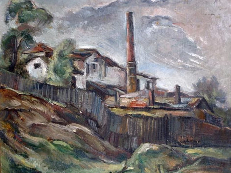 1890-Petre Iorgulescu-Yor - Paesaggio industriale